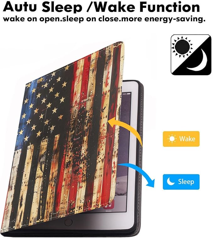 Retro Wooden American Flag
