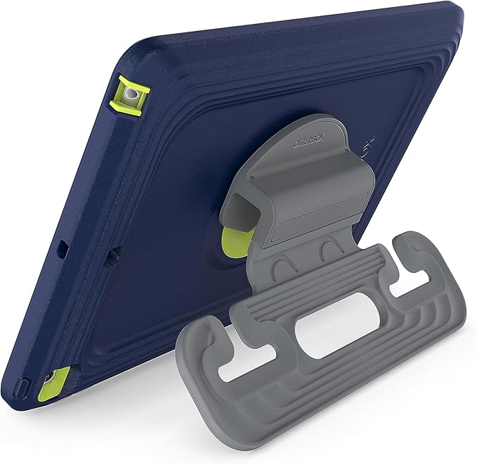 OtterBox Made for Kids Case for iPad 7th 8th &amp 9th Gen (10.2 Display - 2019 2020 &amp 2021 Version) with Kickstand &amp car headrest Mount Holder - Brave Blue