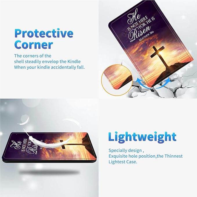 Case for iPad Pro 12.9 6th/5th/4th/3rd Generation 2022/2021/2020/2018 Lightweight TPU Shockproof with Auto Sleep/Wake Cover for 12.9 Inch iPad Pro Jesus Bible Cross Christian