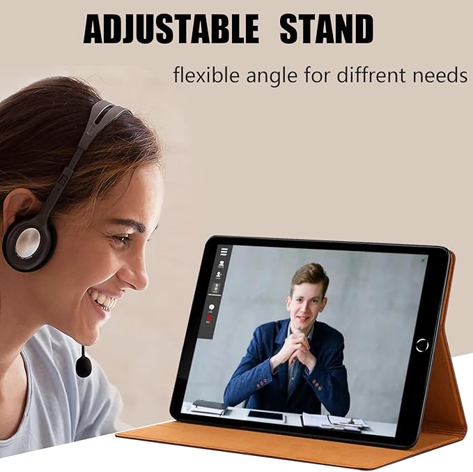 Case for iPad 10.2 Inch iPad 9th/8th/7th Gen (2021/2020/2019) Folio Protective CoverAnti Fingerprint/SlipAuto Sleep/Wake with Adjustable StandBohemian Brown.