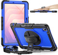Timecity Case for Samsung Galaxy Tab S11 11-Inch 2025 Model (SM-X730/X736B/X738) Heavy Duty Protective Cover with Screen Protector Rotating Stand Shoulder Strap &amp S Pen Holder Dark Blue