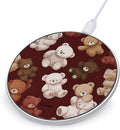 Vintage Teddy Bears Fast Portable Charger 10W Funny Graphic Phone Charging Pad with USB Cable