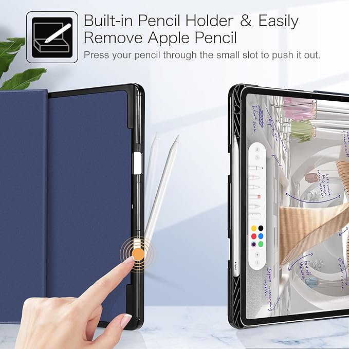 Fintie Folio Case for iPad Pro 12.9 6th Generation 2022 Multi-Angle Smart Stand Cover w/Pencil Holder &amp Pocket Also Fit iPad Pro 12.9 2021 5th &amp 2020 4th &amp 2018 3rd Gen Starry Sky
