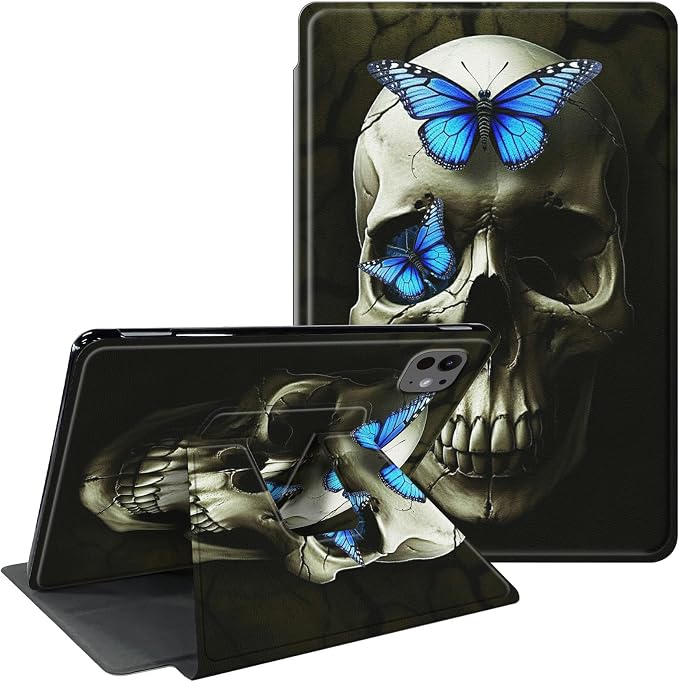 Blus Butterflies Skull