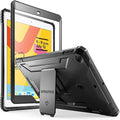 Poetic Revolution Case Designed for iPad 10.2 9th Generation Case Full-Body Rugged Shockproof Protective Cover with Kickstand Built-in Screen Protector Black