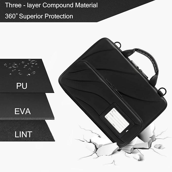 BUG 13-14 Inch Laptop Case Hard Shell Protective Laptop Carrying Case with Stand for Heat Dissipation