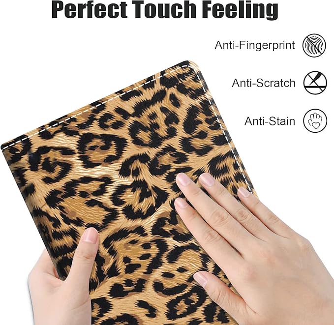 Case for All-New Kindle Fire HD 8/Fire HD 8 Plus Tablet (12th/10th Generation 2022/2020 Release) - PU Leather Stand Flip Cover with Card Slot &amp Pencil Holder Leopard Print
