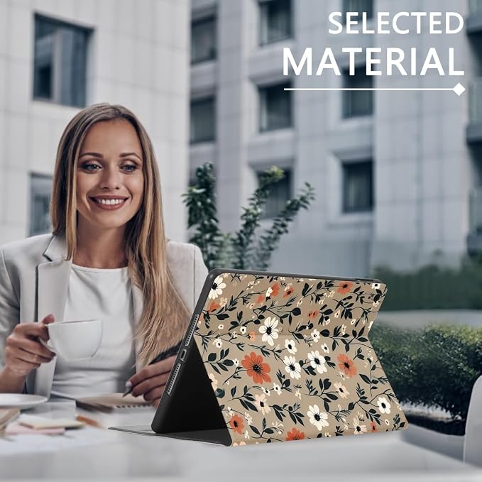Orange White Floral
