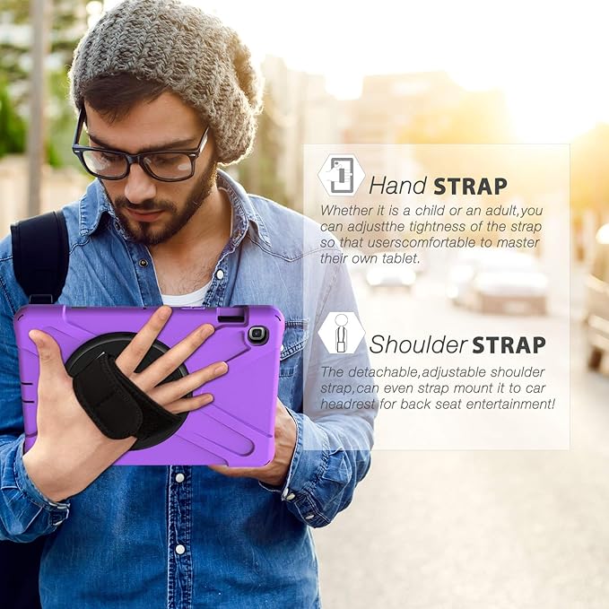 BRAECN for Samsung Galaxy Tab S5e Case 10.5 inch 2019 Heavy Duty Shockproof Case with 360 Rotating Kickstand/Hand Strap&ampShoulder Strap for Galaxy Tab S5e 10.5‘’ Tablet SM-T720/SM-T725