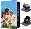 Case for ipad pro 12.9 inch 2nd &amp 1st Generation Old Model 2017/2015 MP6G2LL/A MQDA2LL/A MPLL2LL/A ML0F2LL/A ML3K2LL/A ML0N2LL/A ML0R2LL/A with Rotating Stand Auto Sleep/Wake ((Dog and Cat))