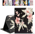Case for Amazon Kindle Fire HD 10 &amp 10 Plus Tablet 10.1 (13th/11th Generation 2023/2021 Release) - PU Leather Folio Case with Smart Auto Wake/Sleep Oriental Decorative Flower