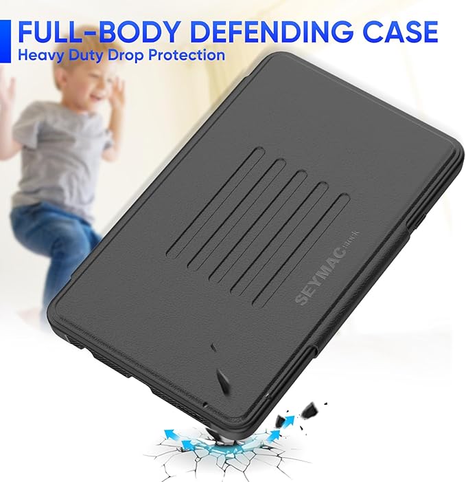 SEYMAC stock Case for Samsung Galaxy Tab A9 8.7'' Case with Magnetic Multi-Angles Stand Card Slot for Galaxy Tab A9 8.7'' SM-X110/X115/X117 (Black)