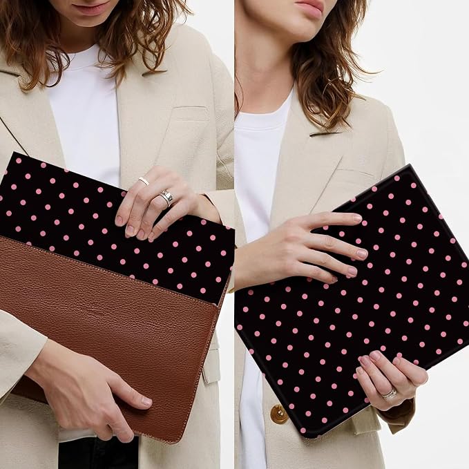 Pink Polka Dots Black