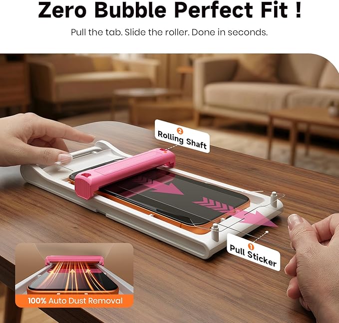Hoerrye Matte Privacy Screen Protector for iPhone 17 Pro Max - [Anti-Glare &amp Anti-Fingerprint] [24° Anti Spy] [Smooth as Silk] 9H+ Tempered Glass With Auto Fit Box Zero Bubble2 Pack