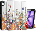DONGKE for iPad Air 11 Inch Case M4 2026 / M3 2025 / M2 2024 &amp iPad Air 5th 2022 / 4th Gen 2020 10.9 Inch Ultra Thin Soft TPU Back Cover with Pencil Holder Support Auto Wake/Sleep Floral