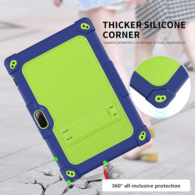 for Vankyo MatrixPad S10 Tab Case YQSAVIOR CUPEISI Coopers YQ10S VIVIMAGE A10 A38 BYANDBY BYYQ10S 10.1 Case Built in Kickstand Shoulder Strap Shell with Screen Protector (Navy+Green/2 Pcs)