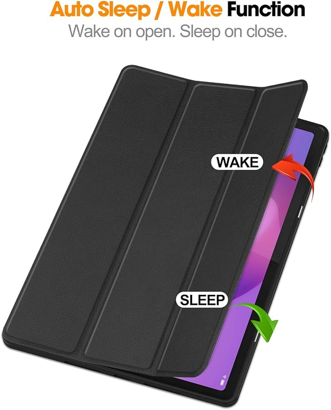 Case for Lenovo Idea Tab Plus 12.1 inch 2025 Model Shockproof Protective Cover with Kickstand Built-in Pen Slot &amp Auto Wake/Sleep Folio Matte TPU Smart Cover -Black