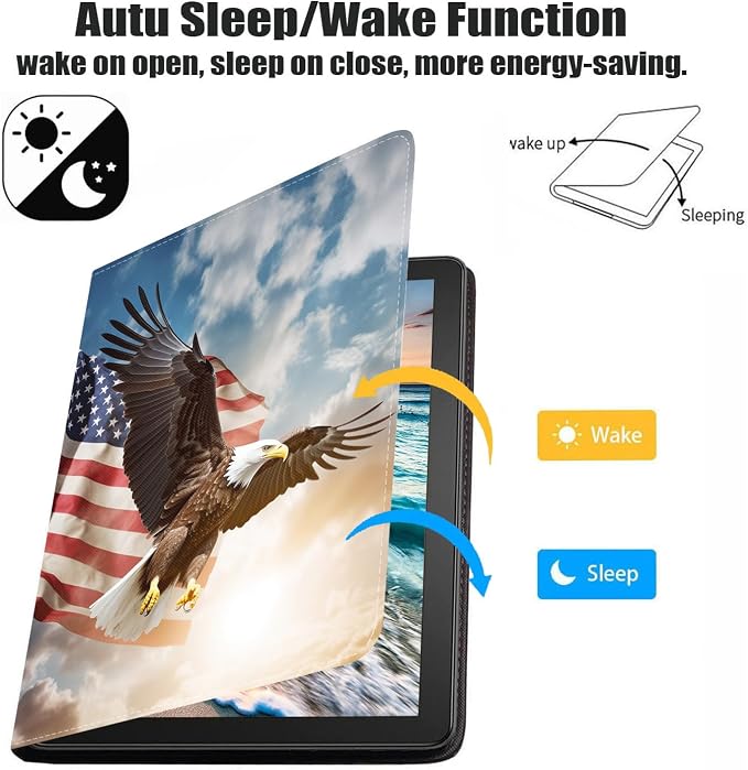 Patriotic Bald Eagle American Flag