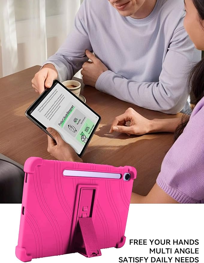 Case for Samsung Galaxy Tab S10 FE Plus/S10 FE+5G 13.1-Inch - Protective Cover with S Pen Holder &amp Multi-Angle Viewing Stand (Pink)