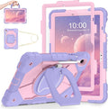 WESOROL Case for Samsung Galaxy Tab S10 Lite/S10 FE/S9 FE 10.9 Inch Galaxy Tab S9 11 InchDrop Protection Samsung S9 FE Tablet Case with Screen Protector Rotate Stand Pen HolderPurple Rose