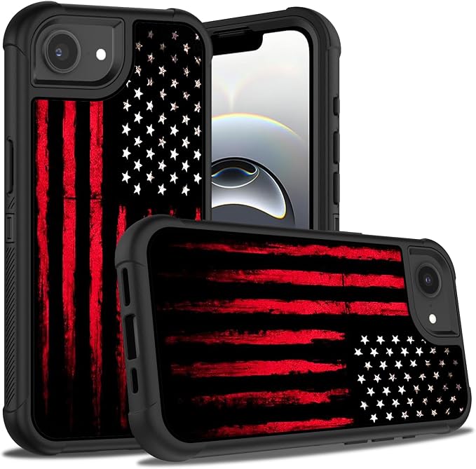 Black Red American Flag