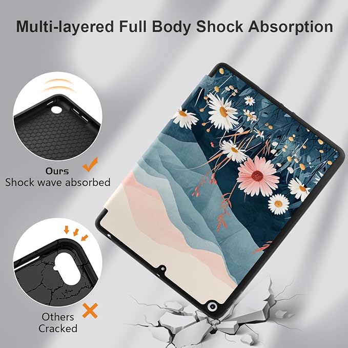 DONGKE Case Compatible with iPad 10.2 Inch 2021 2020 2019 iPad 9th/8th/7th Generation with Pencil Holder Slim Stand Protective Case with Soft TPU Back Auto Sleep/Wake Cover Daisie
