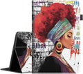 Case for All-New Amazon Fire Max 11 Tablet (13th Generation 2023 Release) Multi-Angle Stand Smart Protective Cover with Auto Wake/Sleep African Black Woman Graffiti Girls with Red Hair