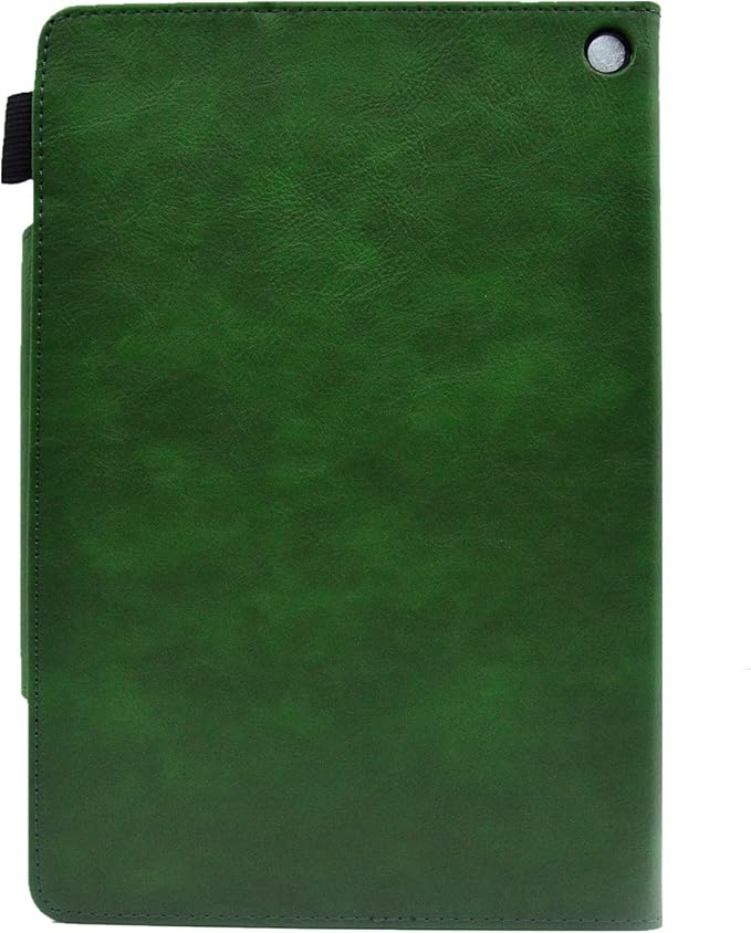 Folio Case for Amazon Kindle Fire HD 8/Fire HD 8 Plus (12th/10th Generation 2024/2022/2020) 8 UUcovers PU Leather Magnetic Smart Cover with Stand/Pencil Holder/Pockets [Auto Sleep/Wake] Green
