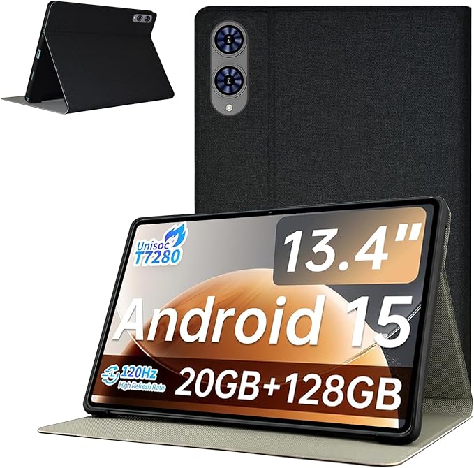 Case Cover for Teclast T65 13 inch Tablet KONXISA Tablet Case with Premium PU + TPU Material Folding Stand Fuction Anti-Scratch Shockproof Full Protection Sleeve Covers (Black)