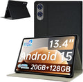 Case Cover for Teclast T65 13 inch Tablet KONXISA Tablet Case with Premium PU + TPU Material Folding Stand Fuction Anti-Scratch Shockproof Full Protection Sleeve Covers (Black)