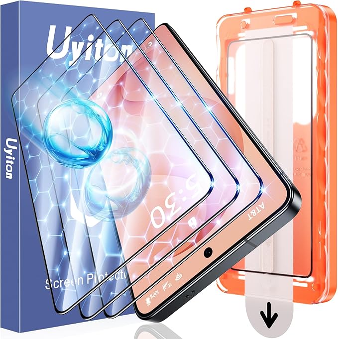 Uyiton UnBreak-Glass for Samsung Galaxy S26 Ultra Screen Protector [Ultrasonic Fingerprint Support][Auto-Alignment Frame] Scratch-Resistant Bubble-Free S26 Ultra Screen Protector 3 Pack