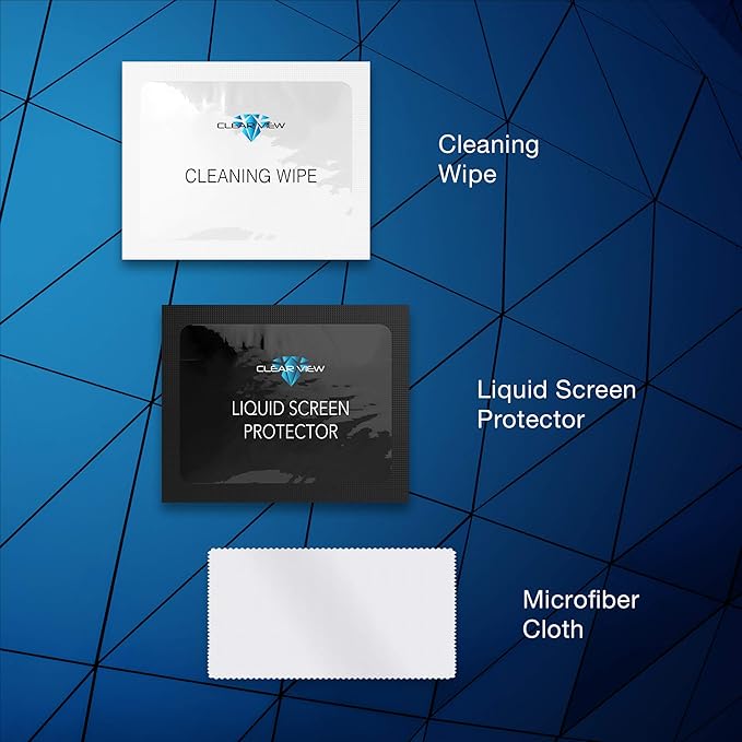 CLEARVIEW 2 Pack Liquid Glass Screen Protector for All Smartphones Tablets and Watches