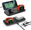 2 in 1 Wireless Charging Station for Mag-Safe Magnetic Wireless Charger Pad 15W Fast Charge for iPhone 17 Pro Max/17 Air/16/16 Plus/15/14/13/12AirPods Pro 3Apple Watch SeriesBlack