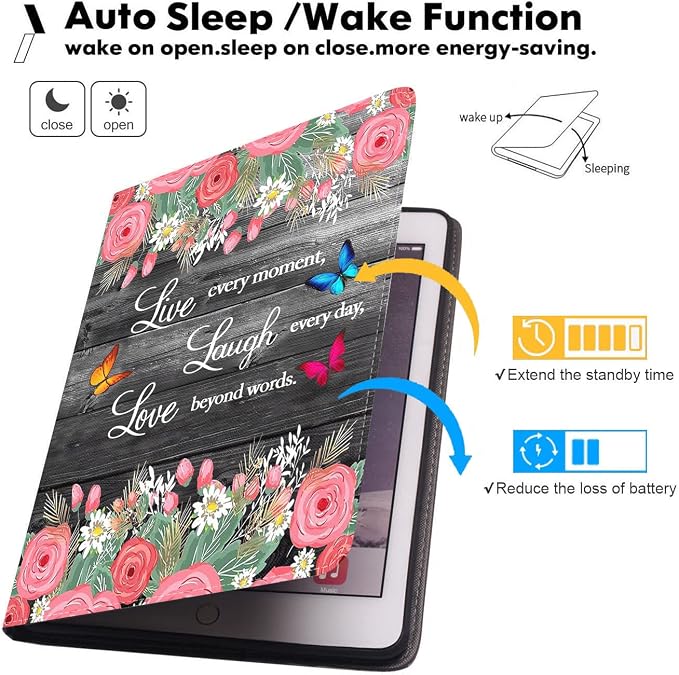 Floral Quote Live Laugh Love