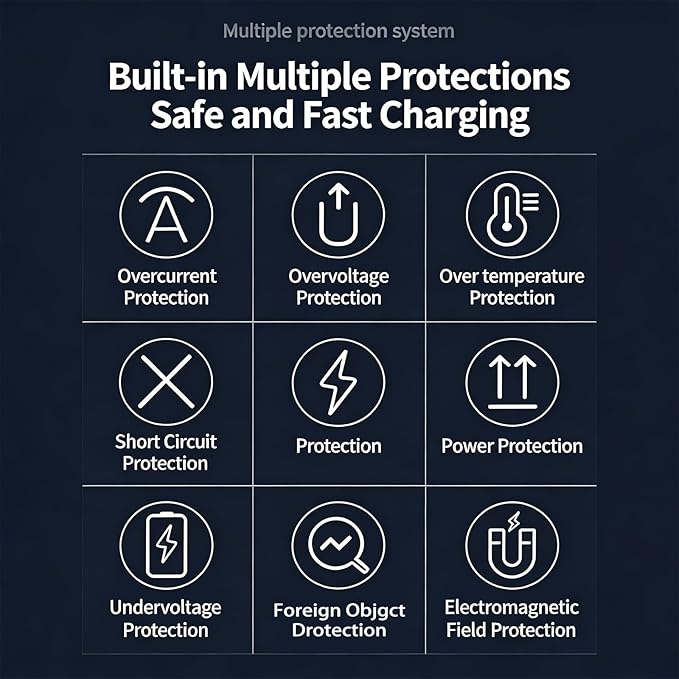 3-in-1 Foldable Wireless Charger with Night Light - 15W Fast Wireless Charger for Simultaneous Charging of Phone Watch &amp Earbuds Compatible with All Qi-Certified DevicesX455 Black.