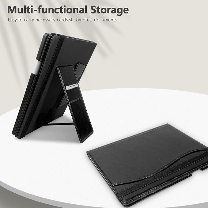 E NET-CASE Case for Remarkable 2 Tablet 10.3 inch (2020 Released) - New Business Design Upgraded Leather Cover for Remarkable 2 Digital Paper with Stand &amp Pen Holder (Black)