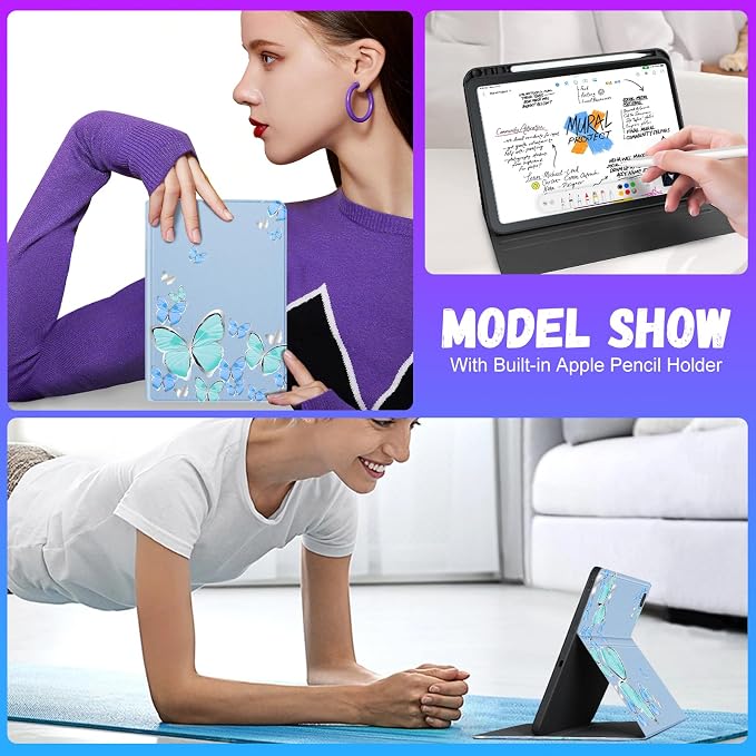 1-for Tab S6 Lite-Blue Butterfly