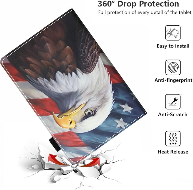 Patriotic American Flag Bald Eagle