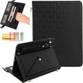 Dteck Handbag Case for iPad 9th/8th/7th Generation 2021/2020/2019 10.2 Inch with Pencil Holder Folio Stand PU Leather Crossbody Shoulder Hand Strap Card Pockets Magnetic Envelope Wallet CoverBlack