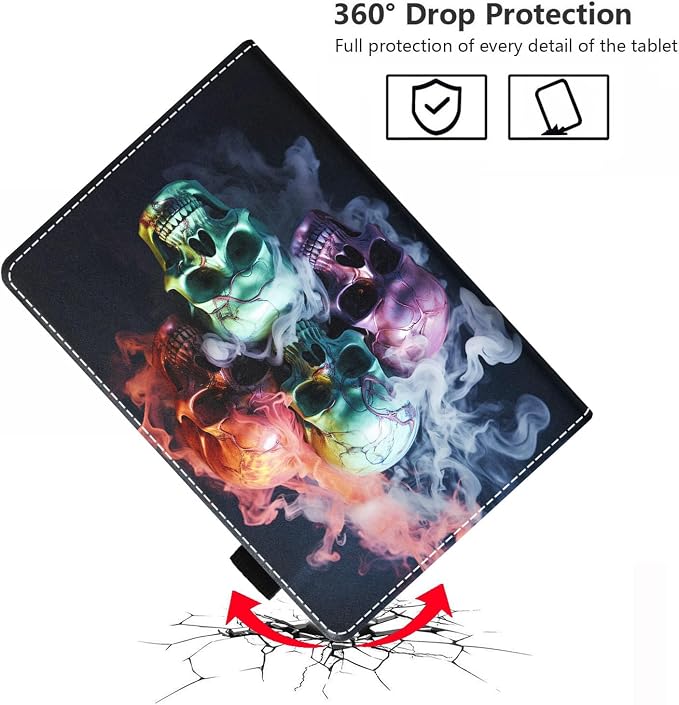 Colored smoke and skull