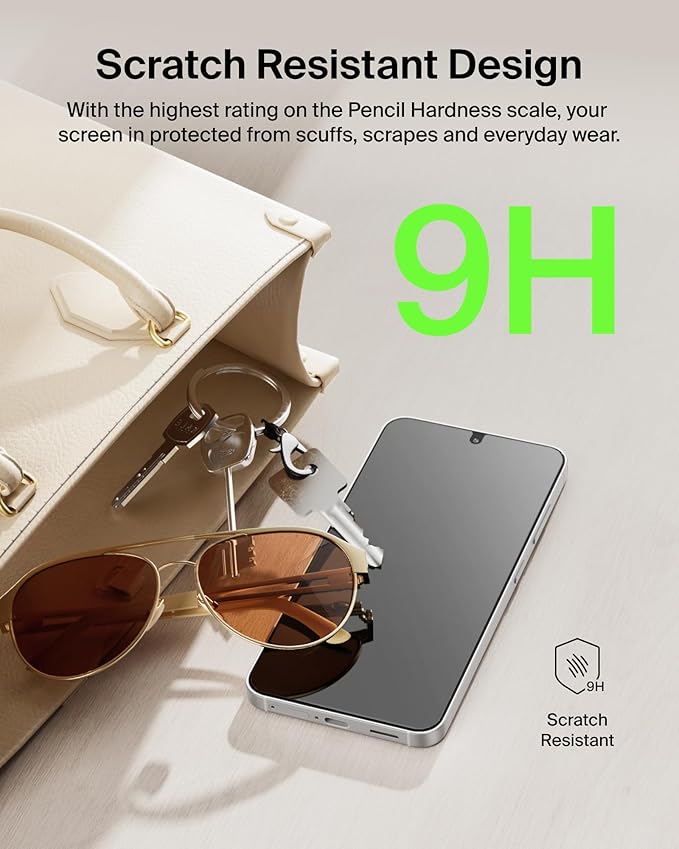 Belkin Titan SmartShield Anti-Reflective Screen Protector for Samsung Galaxy S26 Scratch Resistant Impact Protection Anti-Fingerprint Ultra-Thin w/Easy Align Tray for Bubble Free Application
