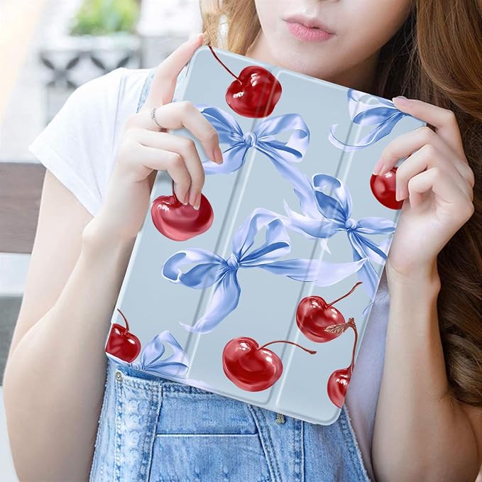 L-Blue Bows&Cherry
