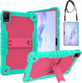 for TCL TAB 10 NXTPAPER 5G 10.4 Inch Tablet case Hybrid Shockproof Silicone Gel Protective Cover with Kickstand for TCL TAB 10 NXTPAPER 5G 10.4 Inch 2025 (9199S) (Green/Pink)