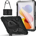 Case for Xiaomi Redmi Pad 2 Pro 12.1 inch (2025) TabletHeavy Duty Cover Rugged Shockproof Protective Case w/Kickstand Cover for Redmi Pad 2 Pro 12.1 inch (Black+2 Glass)