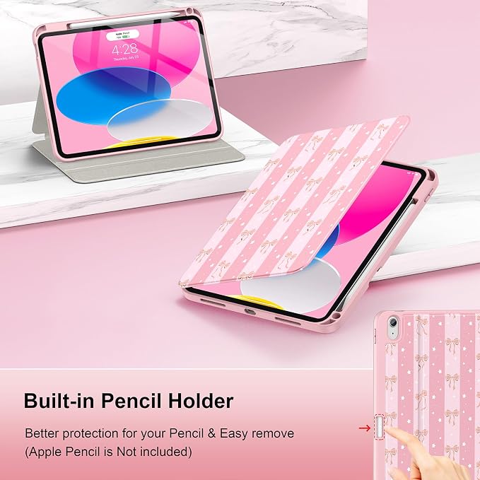 Bow-Pink Striped