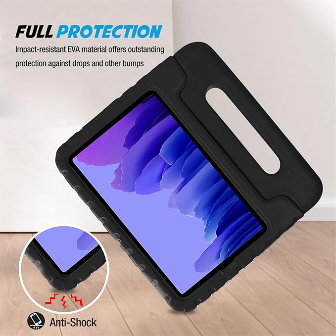 ProCase Kids Case for Galaxy Tab A7 10.4 2020 (T500 T503 T505 T507) Shock Proof Convertible Handle Stand Cover Lightweight Kids Friendly Protective Case for 10.4 inch Galaxy Tab A7 -Black