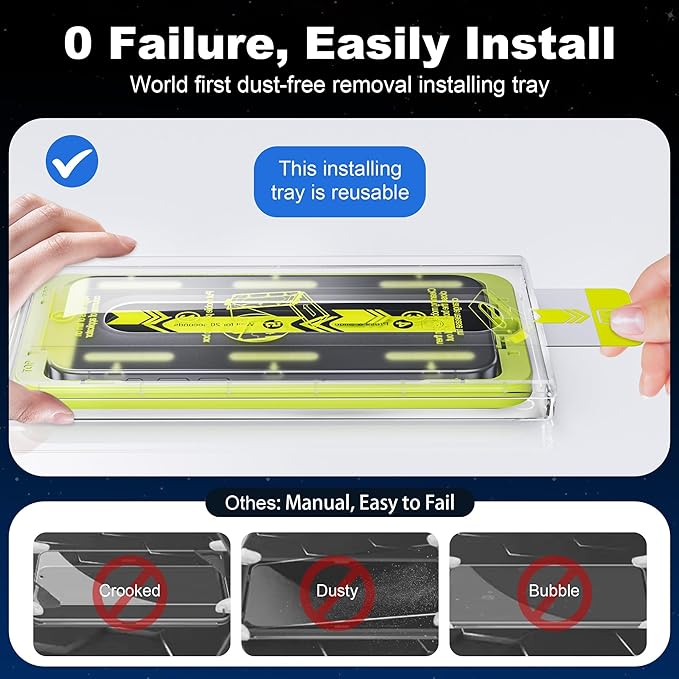 WSKEN for iPhone 15 Pro Max Privacy Screen Protector [Auto-Dust Removal] Full Coverage Screen 2.5D Edge 28 Degree 10s HD Tempered Glass Film with Dust Clean Installing House 2023 5G 6.7inch - 4 Pack