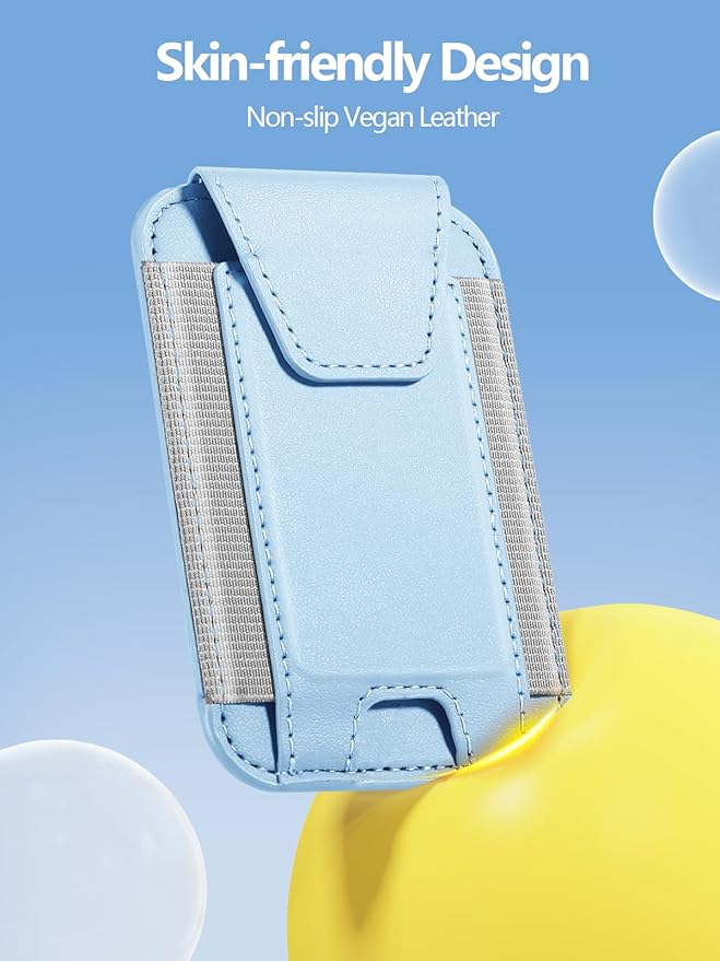 Miroddi for MagSafe Wallet with Privacy Flap Strongest Magnetic Card Holder for iPhone 17 iPhone 16/15/14/13/12 Series Leather Magnetic Phone Wallet RFID Blocking Fit 7 Cards White Ice
