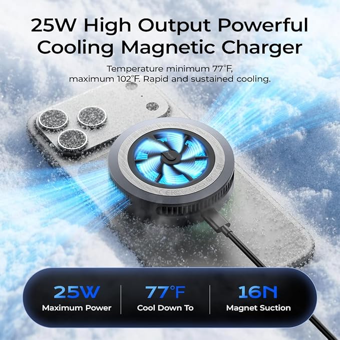 45W Adapter+Cooling Charging Pad