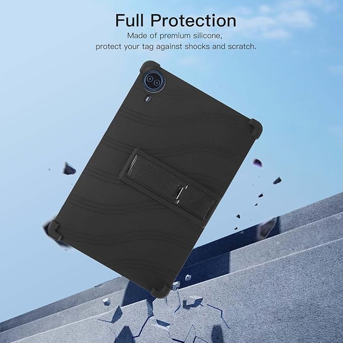 Case for Callsky-Tab Ctab 14 Tablet 14 inchSoft Silicone Protector CoverKids FriendlyAdjustable Stand Tablet Cover4 Corners Thicken ShockproofBlack